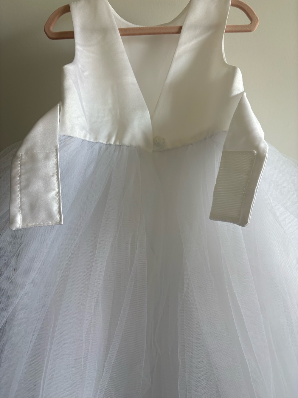 White Flower Girl Tulle Dress - Picture 9 of 11